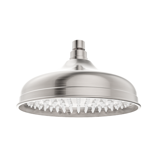 York 200mm Shower Head Brushed Nickel