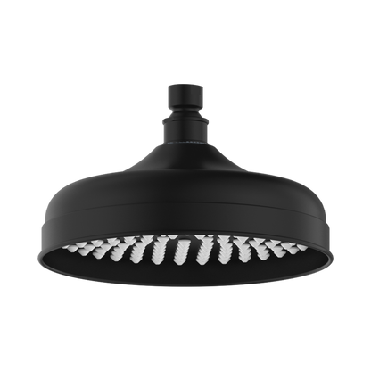 York 200mm Shower Head Matte Black