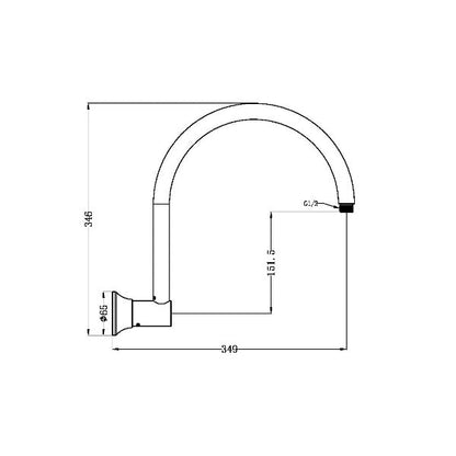 Nero York Shower Arm Only