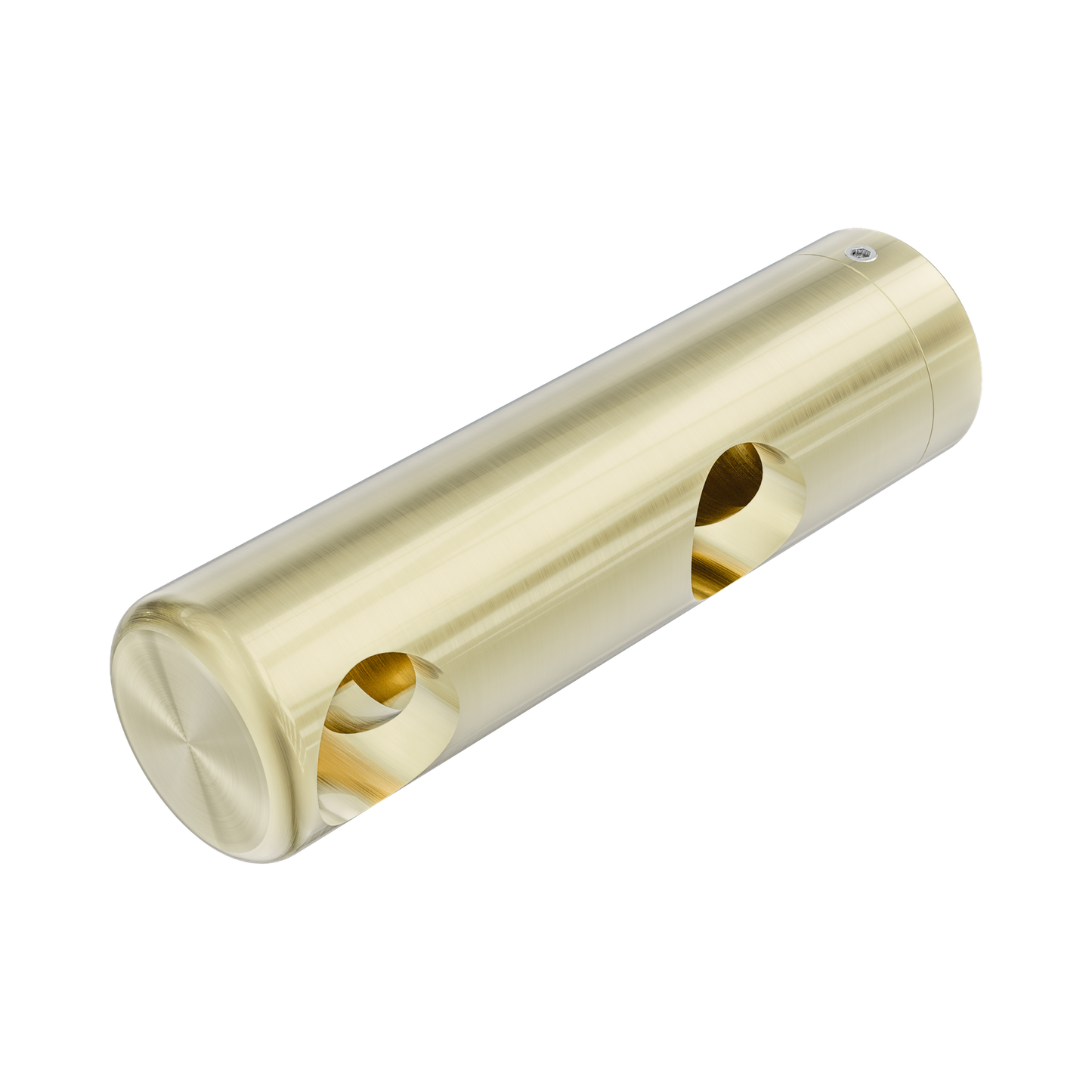 Mecca Care Make Your Own 25mm Grab Rail Double Towel Bracket Left Brushed Gold
