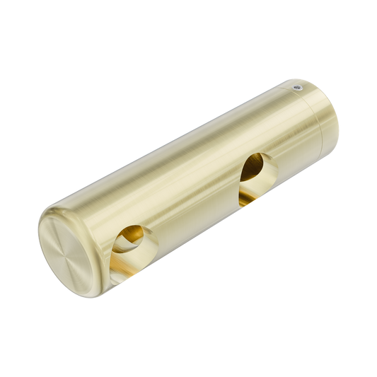 Mecca Care Make Your Own 25mm Grab Rail Double Towel Bracket Left Brushed Gold