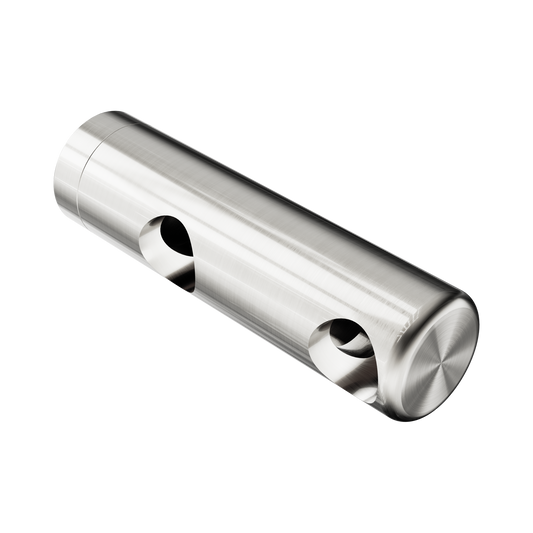 Mecca Care Make Your Own 25mm Grab Rail Double Towel Bracket Right Brushed Nickel
