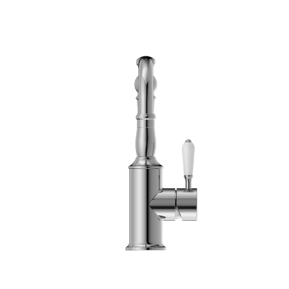 York Basin Mixer With White Porcelain Lever - Reno Spares