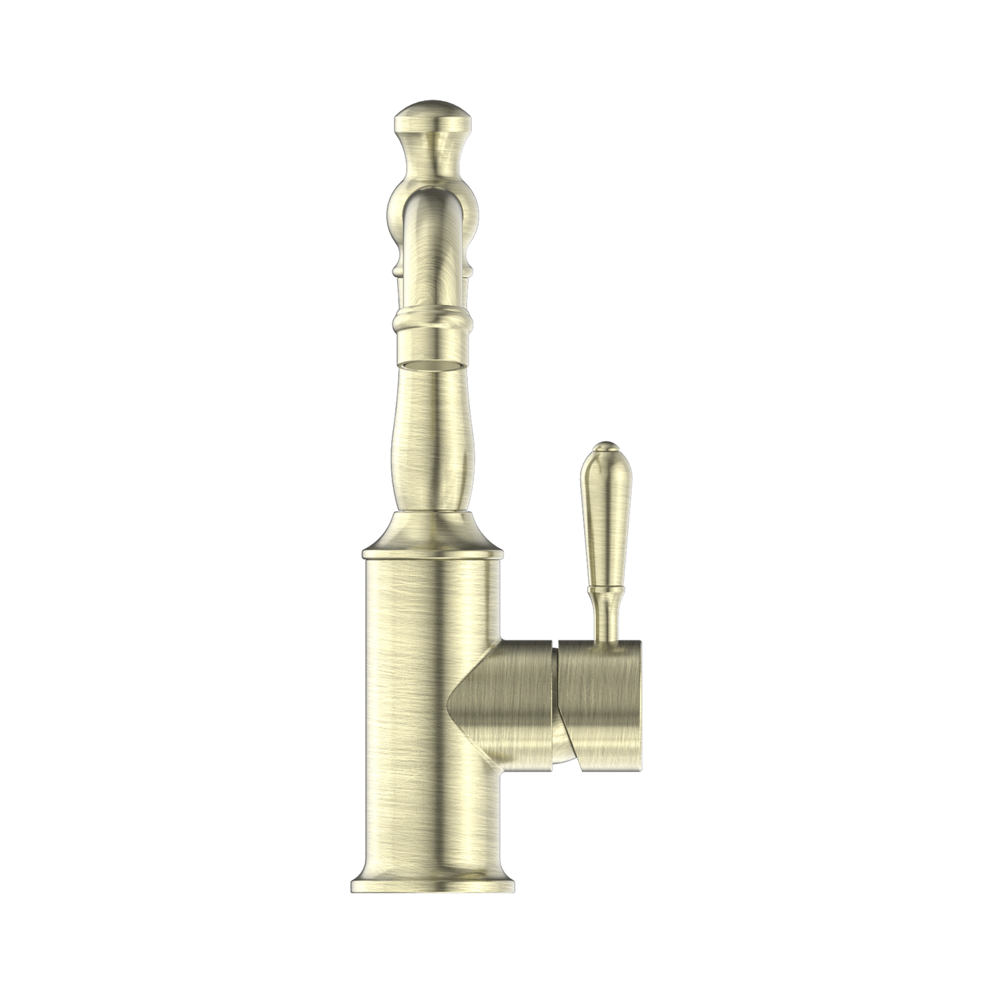 York Basin Mixer With Metal Lever Aged Brass