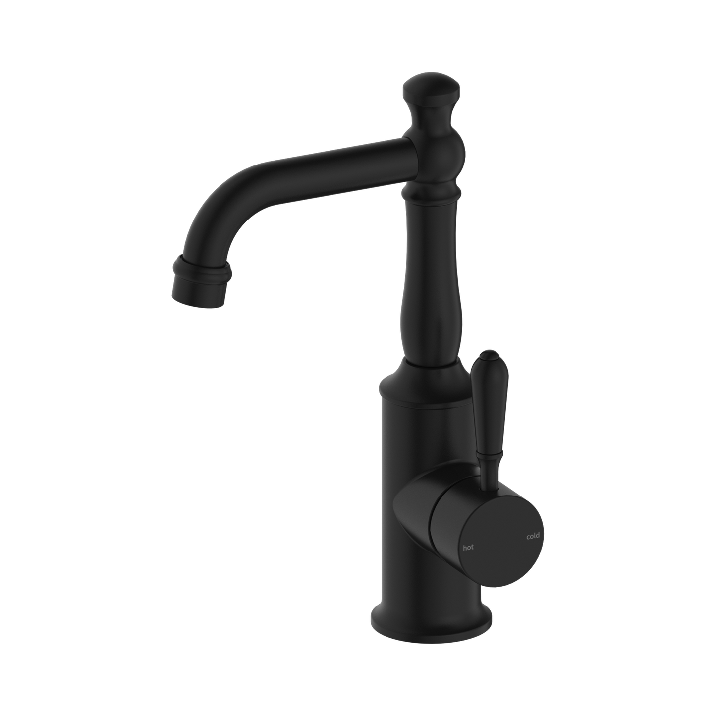 York Basin Mixer With Metal Lever Matte Black