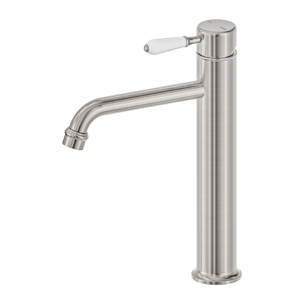 Nero York Straight Tall Basin Mixer With  Porcelain Lever  NR692101a01BN
