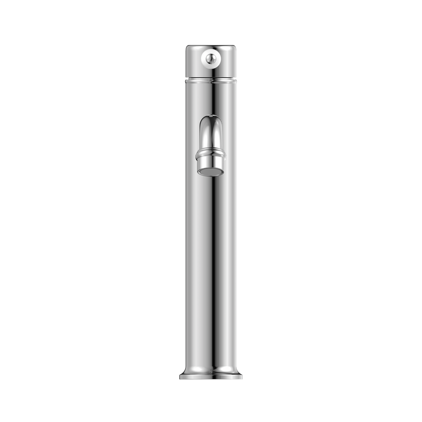 York Straight Tall Basin Mixer With White Porcelain Lever Chrome