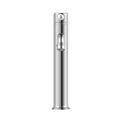 York Straight Tall Basin Mixer With White Porcelain Lever Chrome