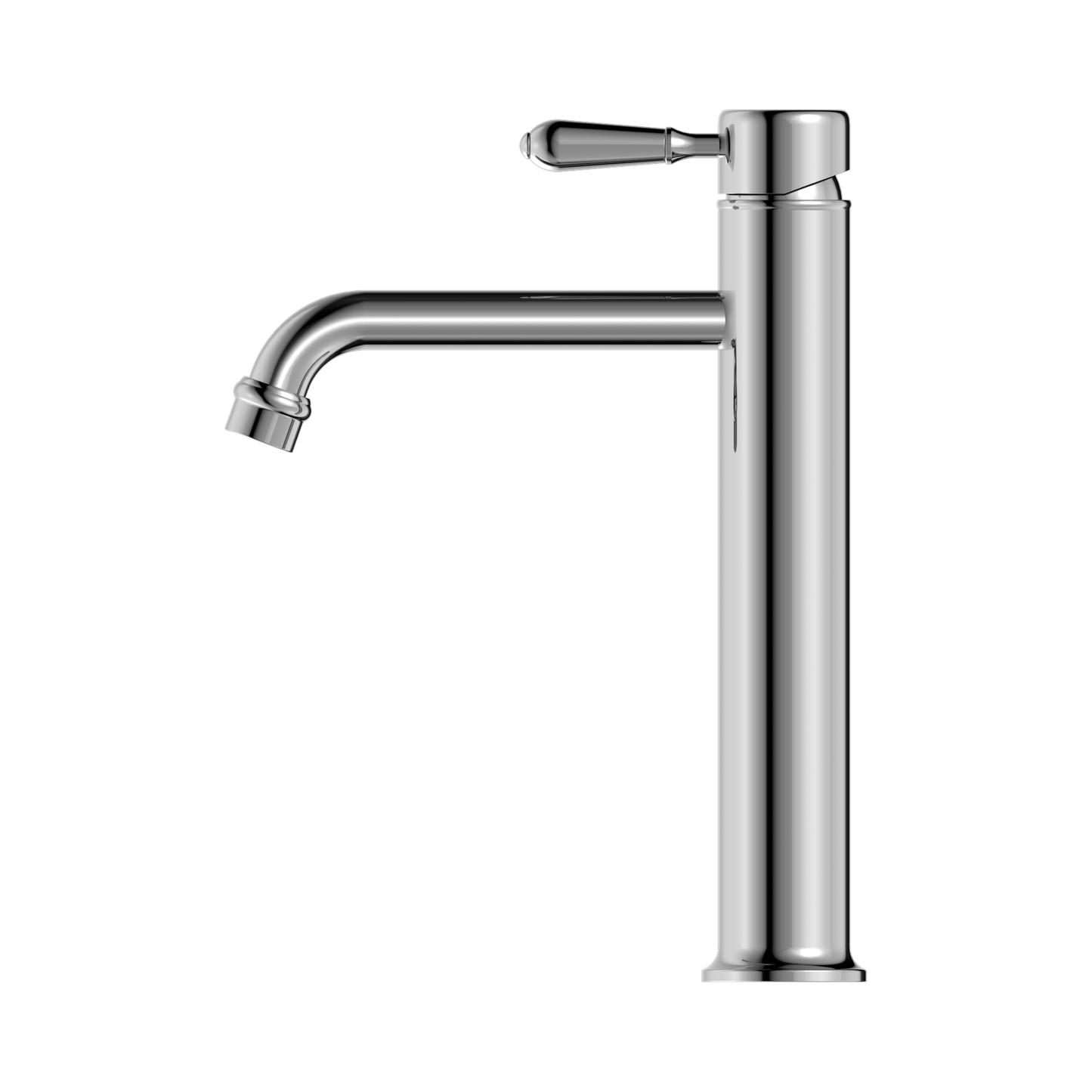 York Straight Tall Basin Mixer With Metal Lever Chrome