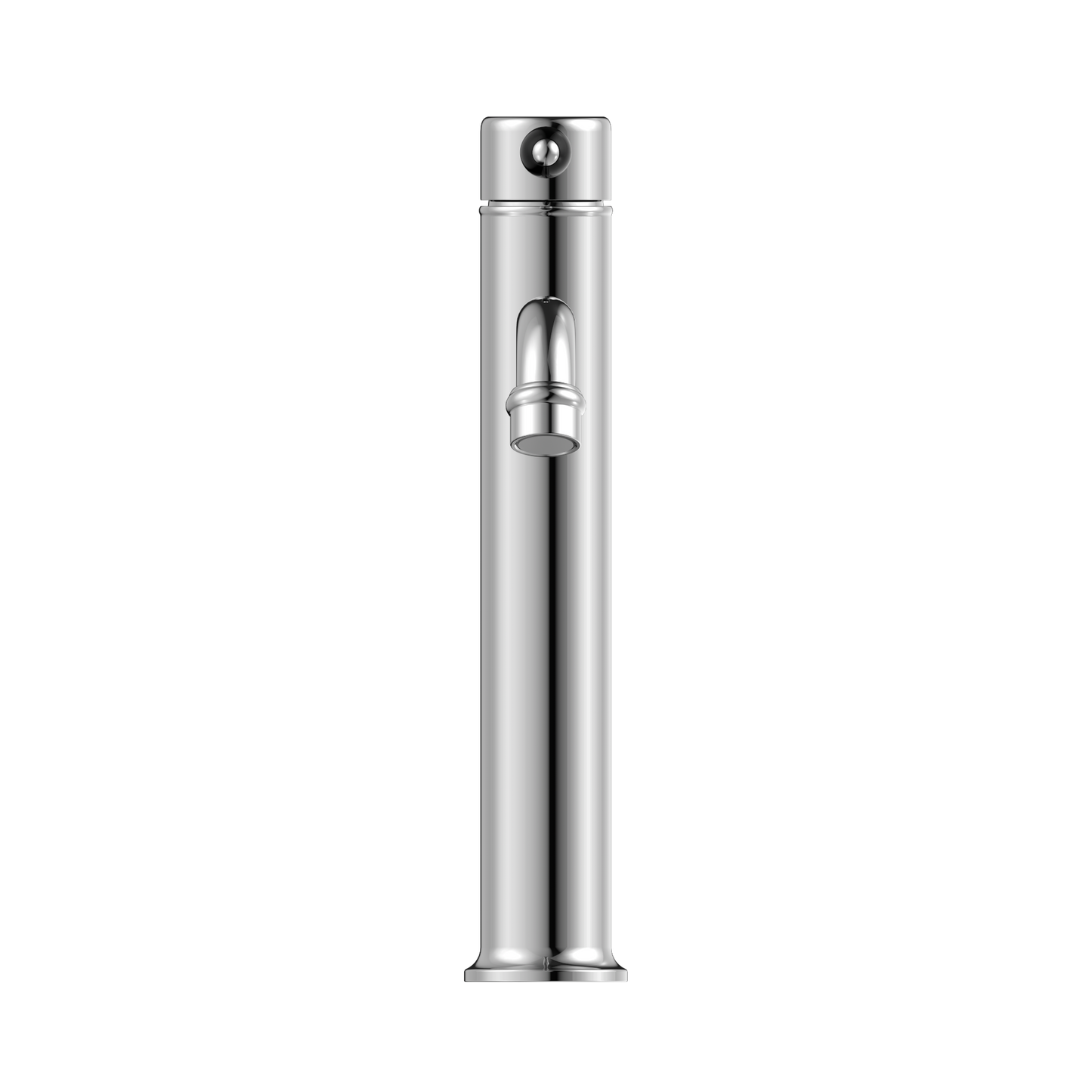 York Straight Tall Basin Mixer With Black Porcelain Lever Chrome