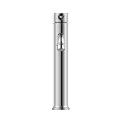York Straight Tall Basin Mixer With Black Porcelain Lever Chrome