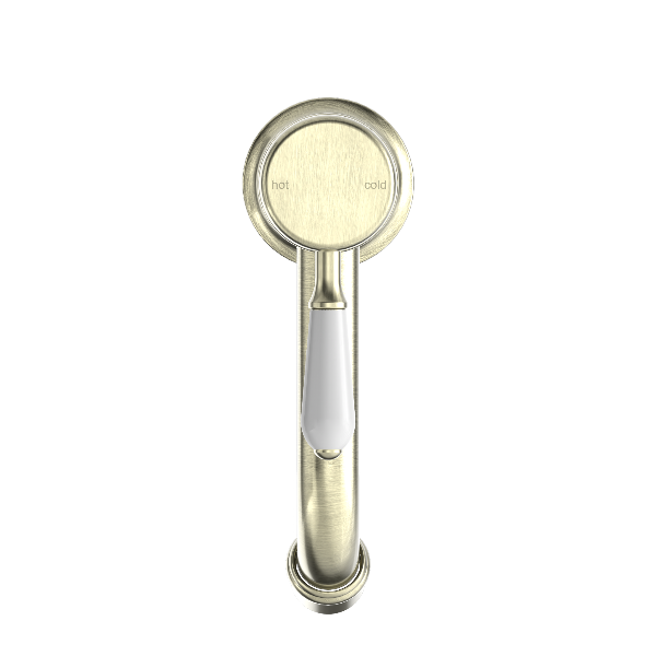 Nero York Straight Basin Mixer With  Porcelain Lever Aged  NR692101b01AB