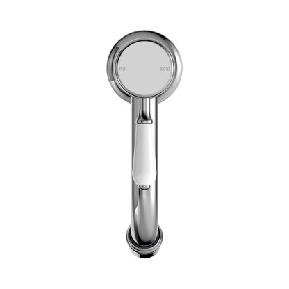 York Straight Basin Mixer With White Porcelain Lever Chrome