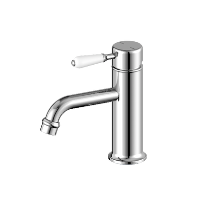 Nero York Straight Basin Mixer With  Porcelain Lever  NR692101b01CH