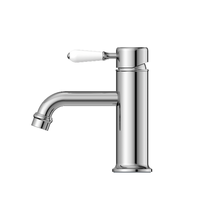 Nero York Straight Basin Mixer With  Porcelain Lever  NR692101b01CH