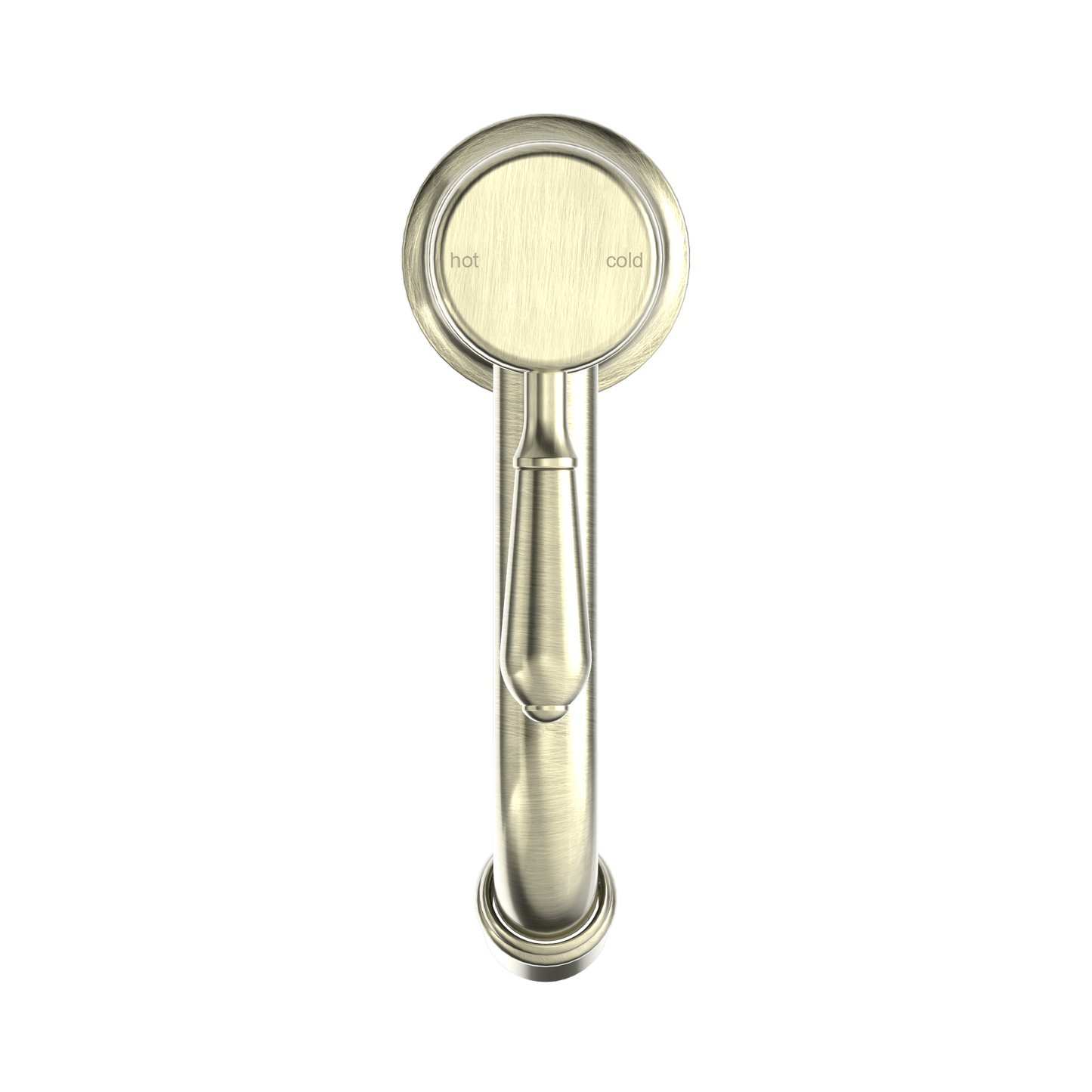 York Straight Basin Mixer With Metal Lever Aged Brass