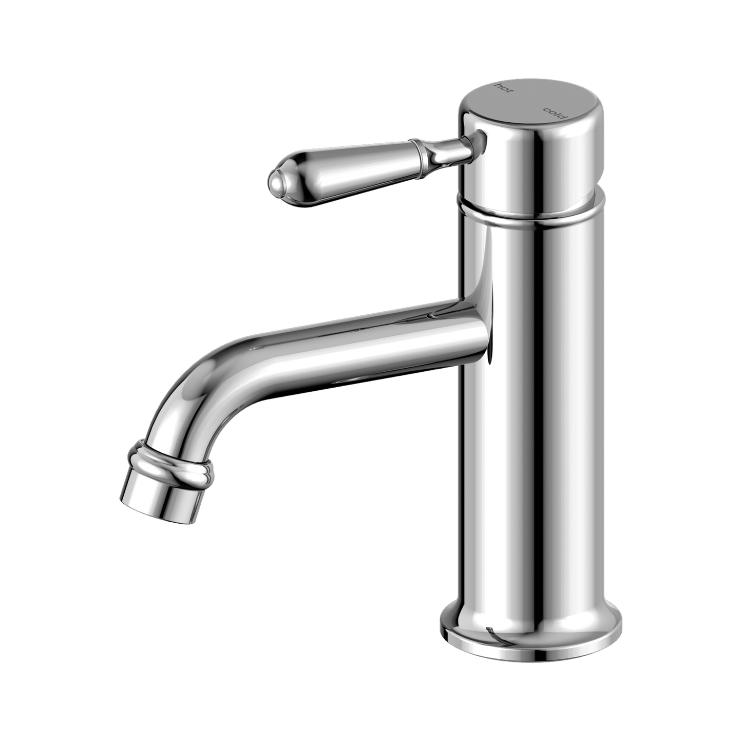 York Straight Basin Mixer With Metal Lever Chrome