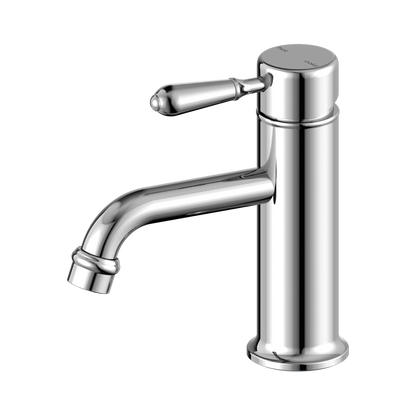 York Straight Basin Mixer With Metal Lever Chrome