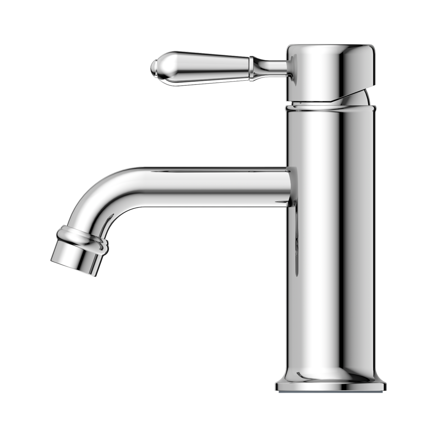 York Straight Basin Mixer With Metal Lever Chrome