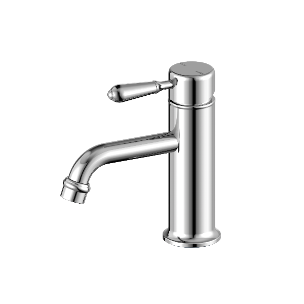Nero York Straight Basin Mixer With Metal Lever  NR692101b02CH
