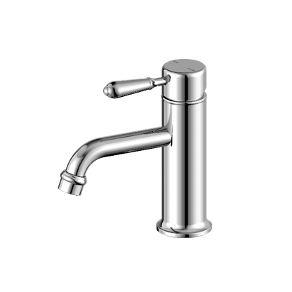 Nero York Straight Basin Mixer With Metal Lever  NR692101b02CH
