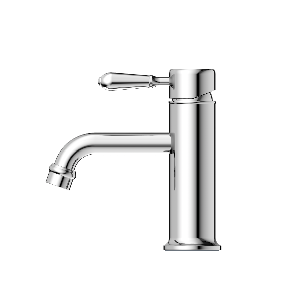 Nero York Straight Basin Mixer With Metal Lever  NR692101b02CH