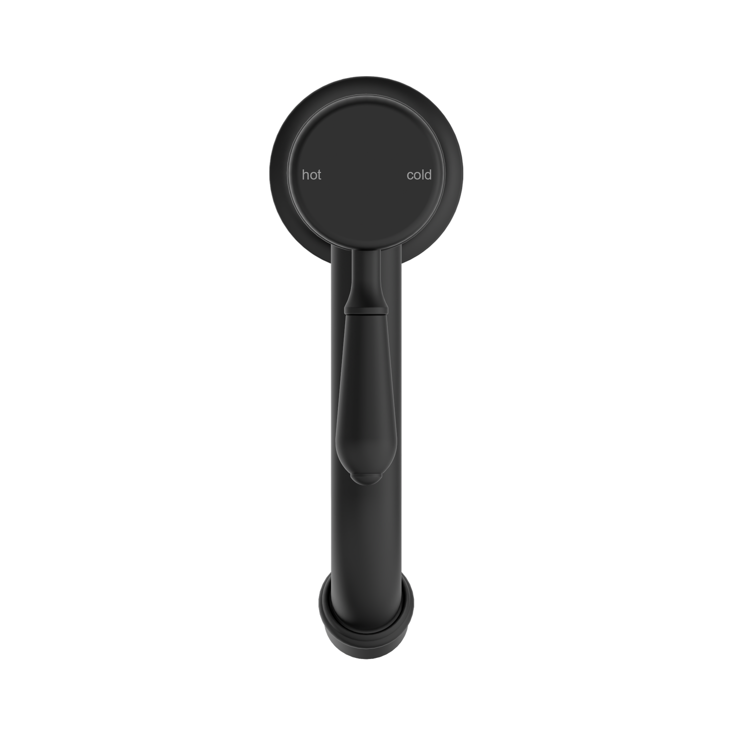 York Straight Basin Mixer With Metal Lever Matte Black