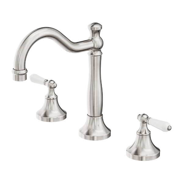 Nero York Basin Set With  Porcelain Lever  NR692102a01BN
