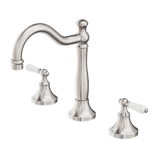 Nero York Basin Set With  Porcelain Lever  NR692102a01BN