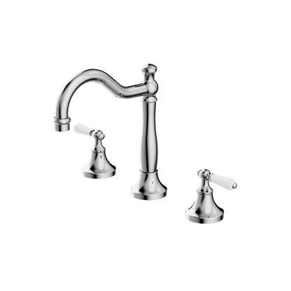 Nero York Basin Set With  Porcelain Lever  NR692102a01CH