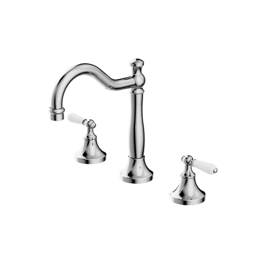 Nero York Basin Set With  Porcelain Lever  NR692102a01CH