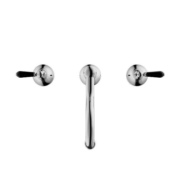 Nero York Basin Set With  Porcelain Lever  NR692102a03CH