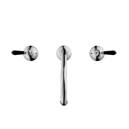 Nero York Basin Set With  Porcelain Lever  NR692102a03CH