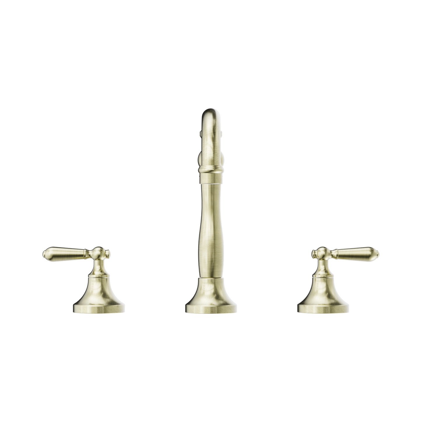 York Basin Set With Metal Lever Aged Brass