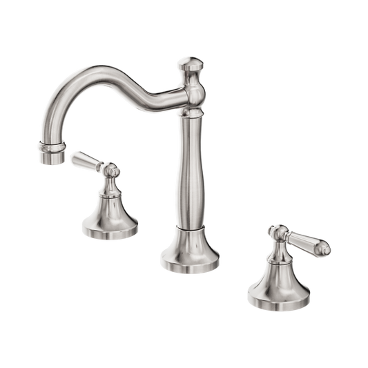 York Basin Set With Metal Lever Brushed Nickel