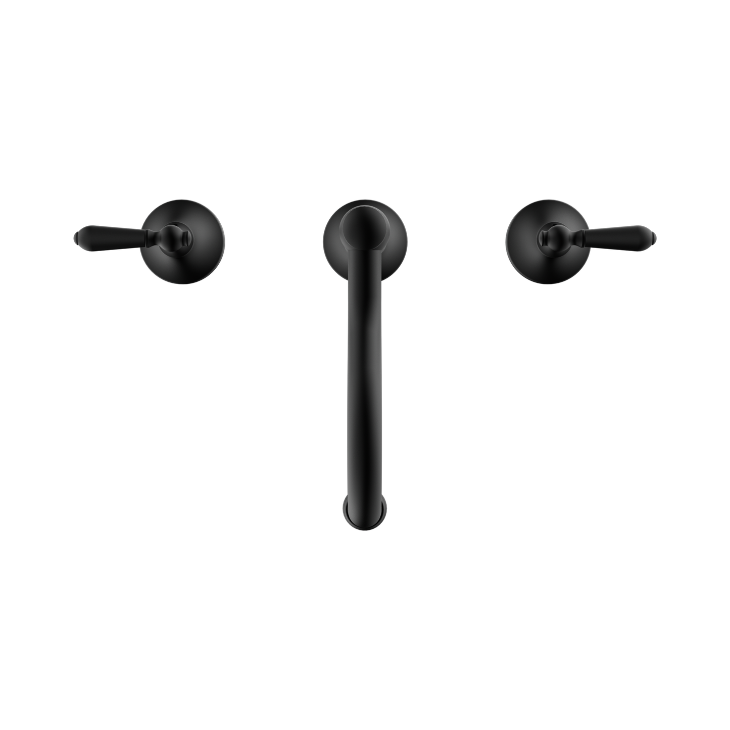 York Basin Set With Metal Lever Matte Black