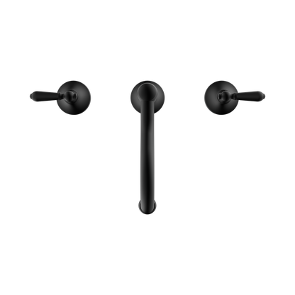 York Basin Set With Metal Lever Matte Black