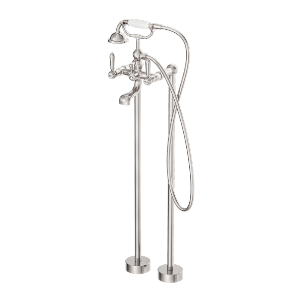 Nero York Freestanding Bath Set With  Porcelain Hand Shower  NR692103a01BN