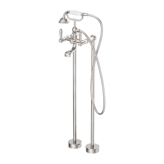 Nero York Freestanding Bath Set With  Porcelain Hand Shower  NR692103a01BN