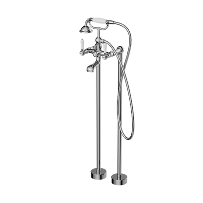 Nero York Freestanding Bath Set With  Porcelain Hand Shower  NR692103a01CH