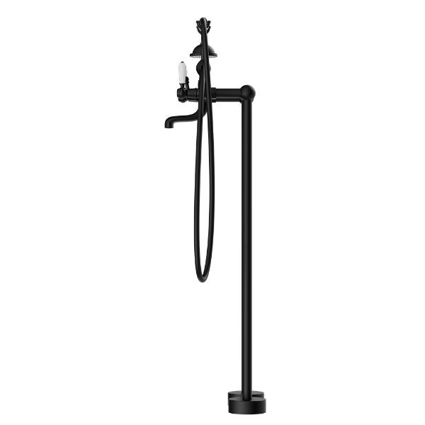 Nero York Freestanding Bath Set With  Porcelain Hand Shower  NR692103a01MB