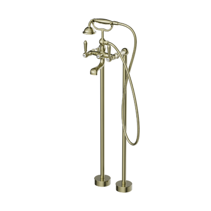 Nero York Freestanding Bath Set With Metal Hand Shower Aged  NR692103a02AB