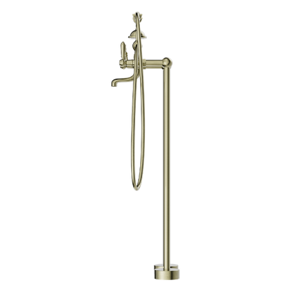 Nero York Freestanding Bath Set With Metal Hand Shower Aged  NR692103a02AB