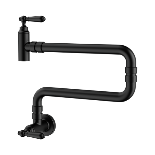 York Wall Mounted Pot Filler Matte Black