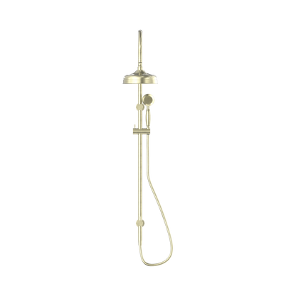 York Twin Shower With Metal Hand Shower Aged Brass