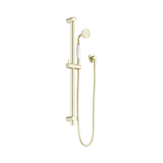 York Shower Rail With White Porcelain Hand Shower