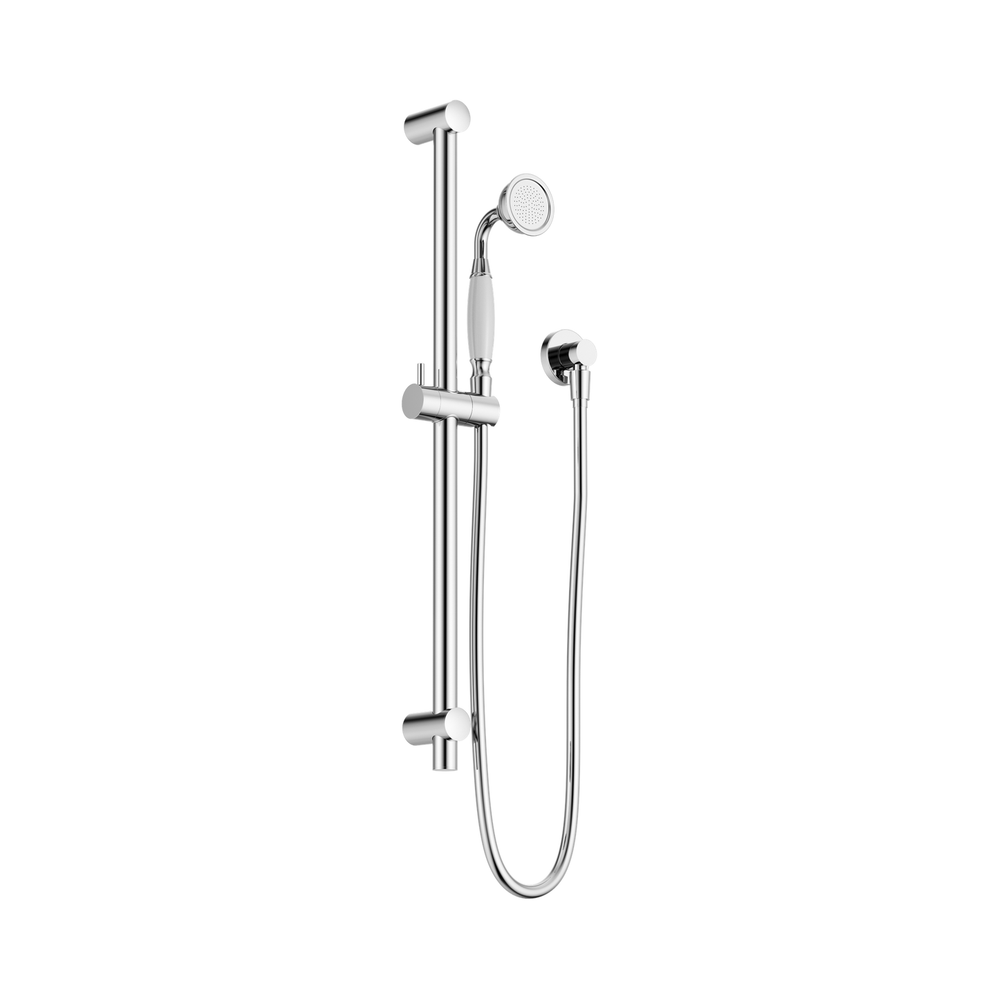 York Shower Rail With White Porcelain Hand Shower