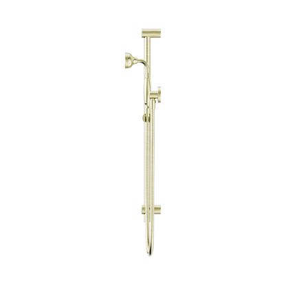 York Shower Rail With Metal Hand Shower Aged Brass