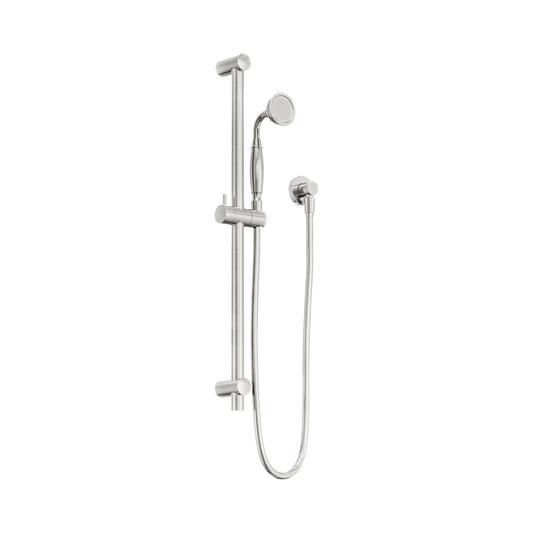 York Shower Rail With Metal Hand Shower Brushed Nickel
