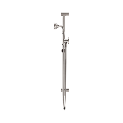 York Shower Rail With Metal Hand Shower Brushed Nickel